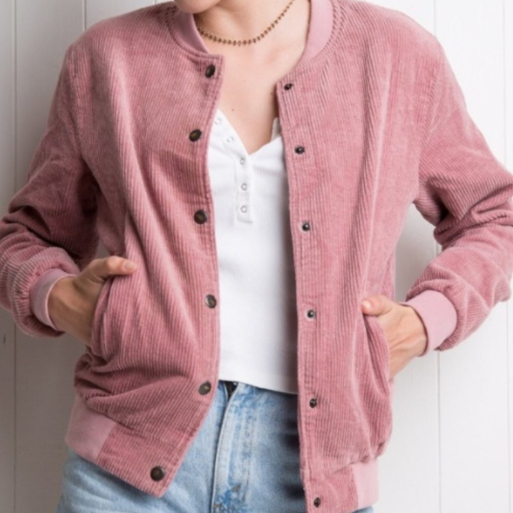 RARE Brandy Melville Corduroy Jacket Pink